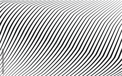 modern art curved lines patter. monochrome waves. geometric vector background.wallpaper concept for web and print