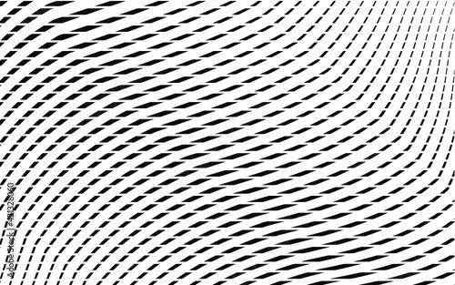 Wallpaper Mural modern art curved lines patter. monochrome waves. geometric vector background.wallpaper concept for web and print Torontodigital.ca