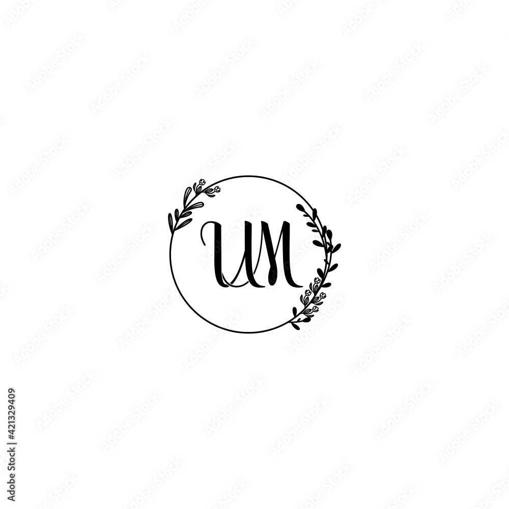 UM initial letters Wedding monogram logos, hand drawn modern minimalistic and frame floral templates UM initial letters Wedding monogram logos, hand drawn modern minimalistic and frame floral templates