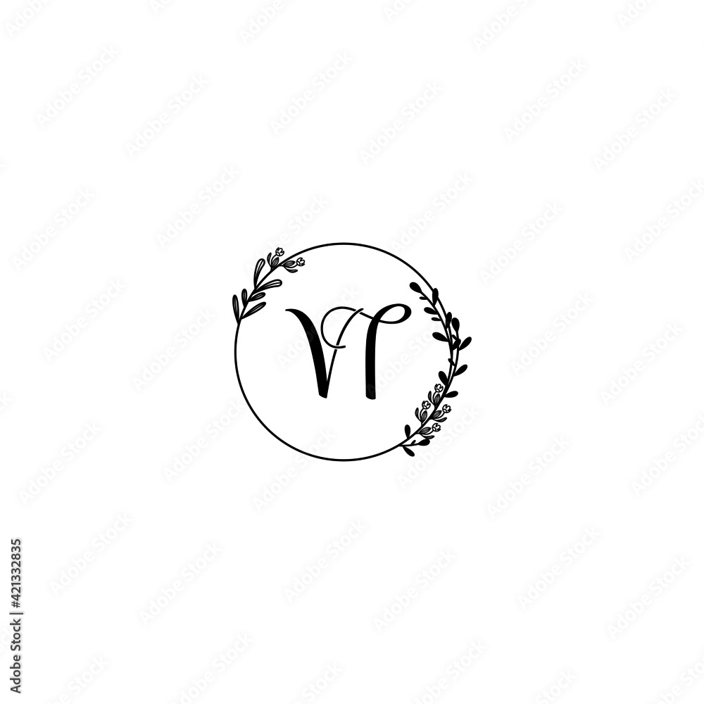 VT initial letters Wedding monogram logos, hand drawn modern minimalistic and frame floral templates VT initial letters Wedding monogram logos, hand drawn modern minimalistic and frame floral templates