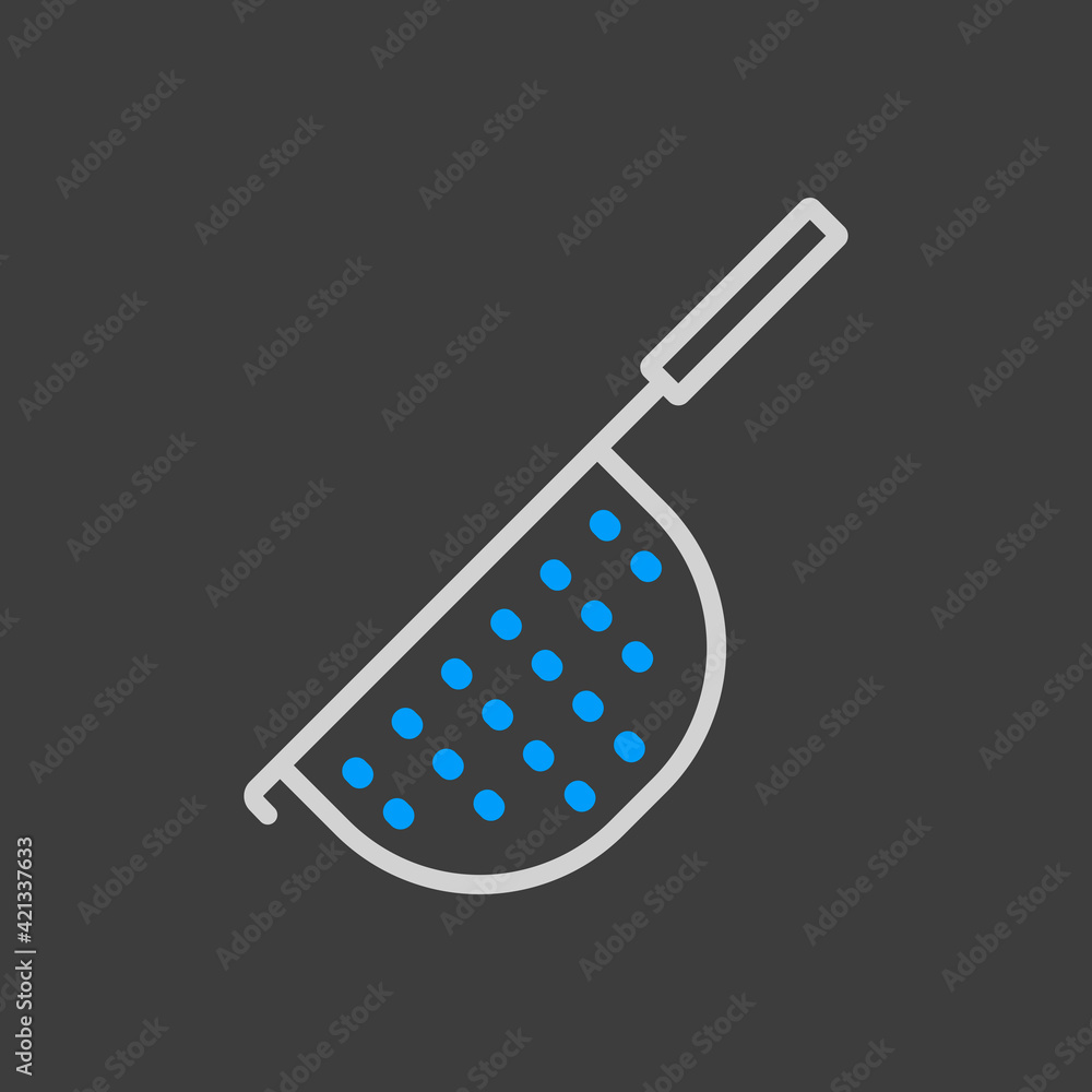 Colander vector flat icon. Kitchen appliance sign Colander vector flat icon. Kitchen appliance sign