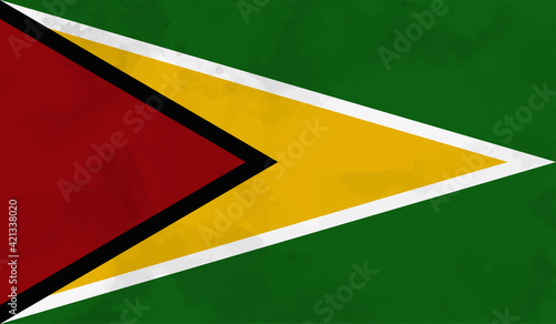 Guayana grunge flag. Vector illustration photo