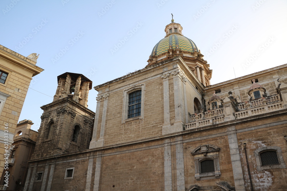 St. Catherine of Alexandria church at Piazza Pretoria in Palermo, Sicily Italy