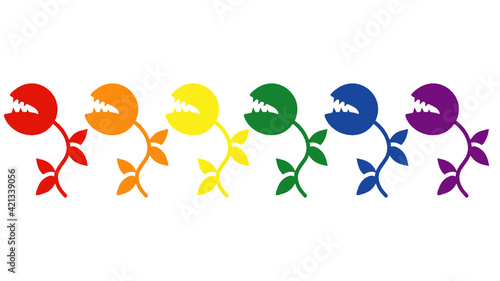 carnivorous plant LGBT flag colors