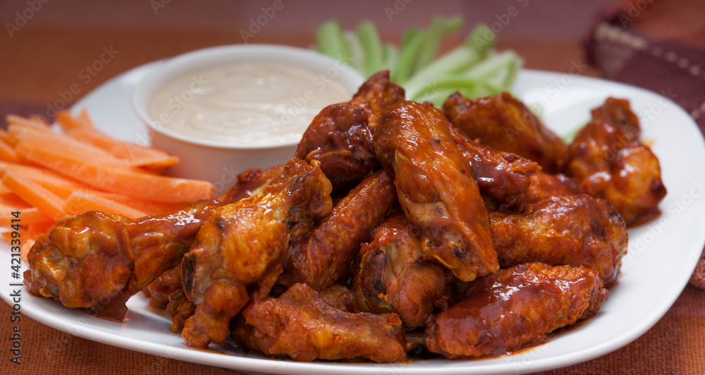 Well served chicken wings plate Well served chicken wings plate