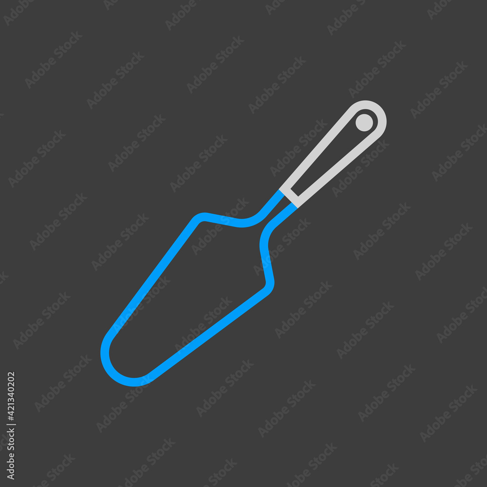 Cake and pie server utensil vector icon Cake and pie server utensil vector icon
