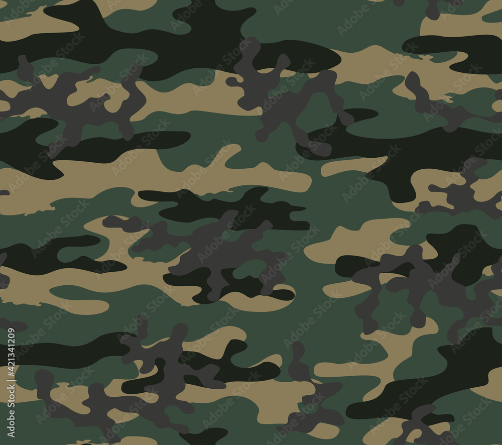 Green vector camouflage, forest texture. Vector Green vector camouflage, forest texture. Vector