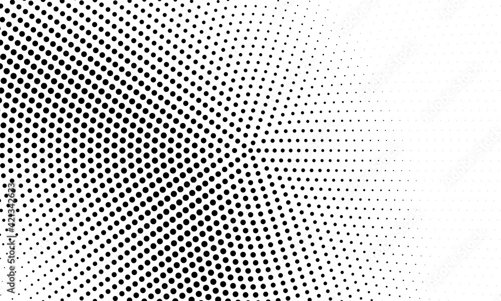 Halftone monochrome texture with dots. Minimalism, vector. Background for posters, websites, business cards, postcards, interior design.