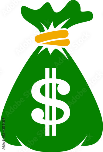 Vector illustration of the money bag sack