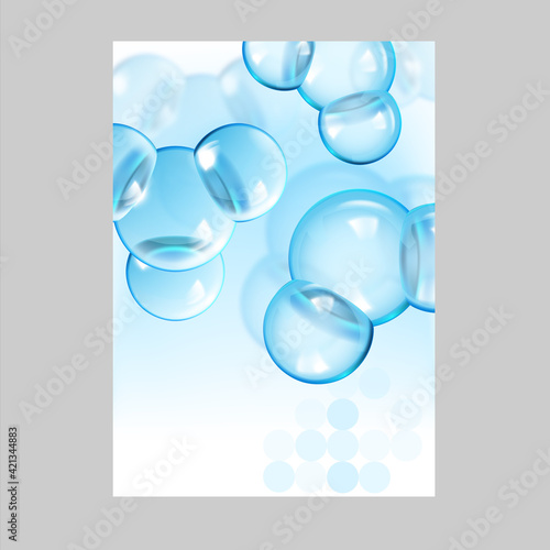 Chemical Molecule Research Advertise Poster Vector Illustration