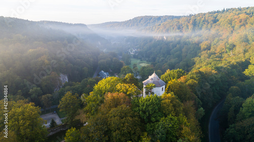 Ojcow castle. Medieval castle in the village of Ojcow in the autumn scenery. Trail of the Eagles Nests (Szlak Orlich Gniazd). Krakow - Czestochowa Upland.