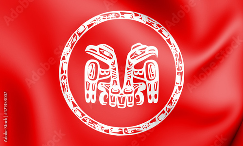 3D Haida Flag. 3D Illustration.