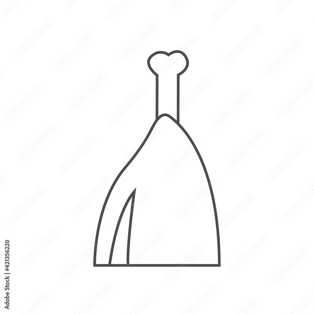 meat icon on a white background, vector illustration meat icon on a white background, vector illustration