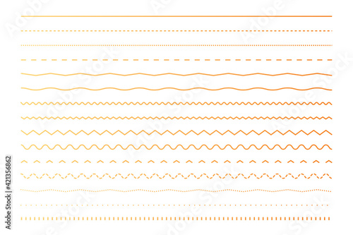Line Border Set, Dotted Lines, Wavy Line Border, Wave Lines, Line Vector, Dashed Border, Dashed Line, Curvy Lines, Vector Illustration Background