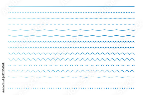 Line Border Set, Dotted Lines, Wavy Line Border, Wave Lines, Line Vector, Dashed Border, Dashed Line, Curvy Lines, Vector Illustration Background