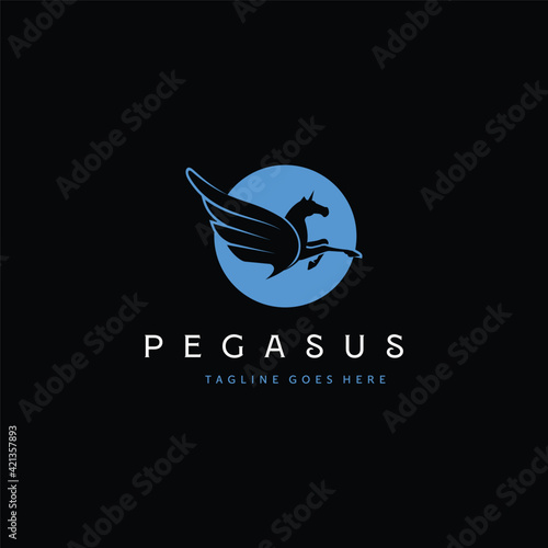 horse pegasus logo design modern templates .