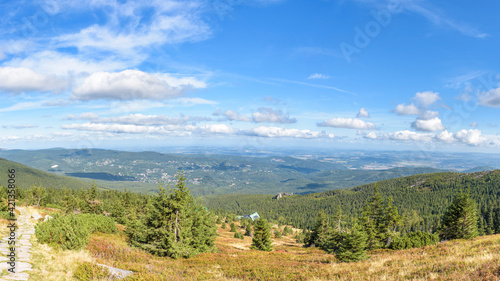 Panoramic view of slope of Labski Szczyt mountain