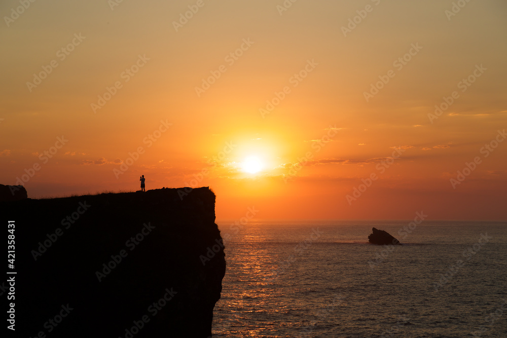 Sunset on the cliffs
