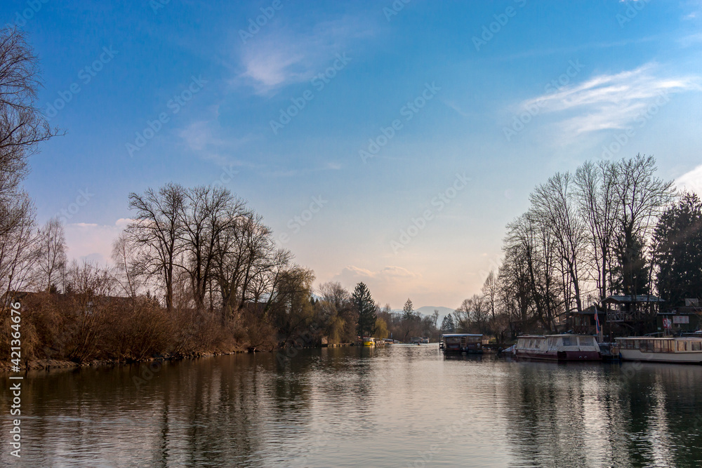 lake in the spring park