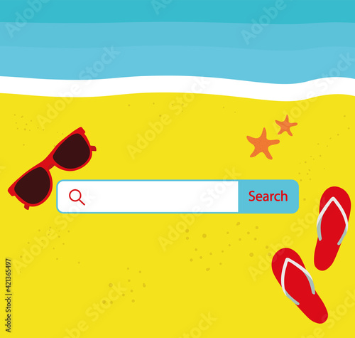 Search design. Summer rest. Vacation.