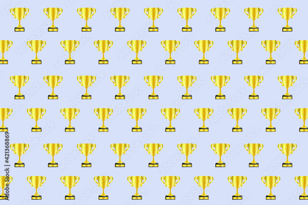 Gold Trophy Seamless Pattern Gold Trophy Seamless Pattern