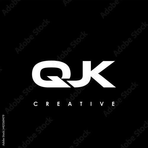 QJK Letter Initial Logo Design Template Vector Illustration