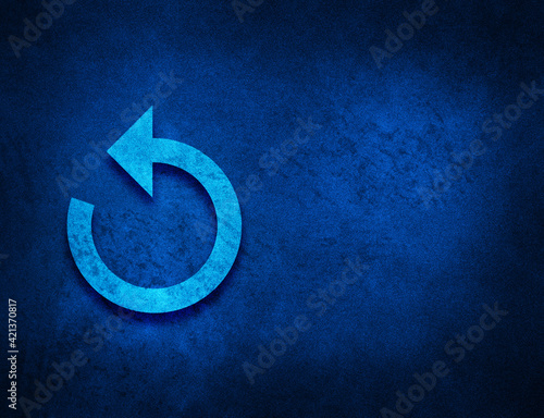 Refresh arrow icon artistic abstract blue grunge texture background