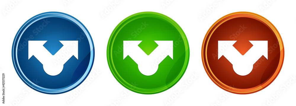 Share icon stylish round button set glass design