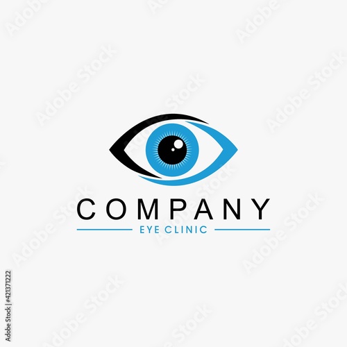 Eye clinic logo design vector template