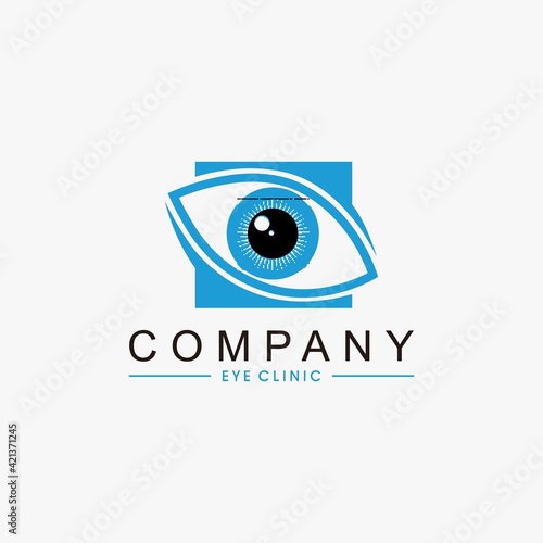 Eye clinic logo design vector template