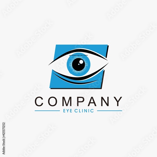Eye clinic logo design vector template
