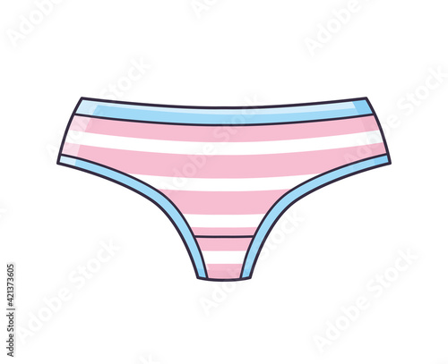 Pink striped panties isolated