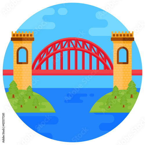 
An icon design of golden gate bridge 

