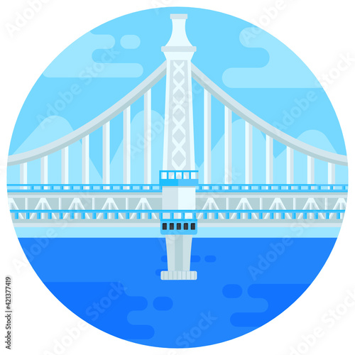 
An icon design of oresund bridge 

