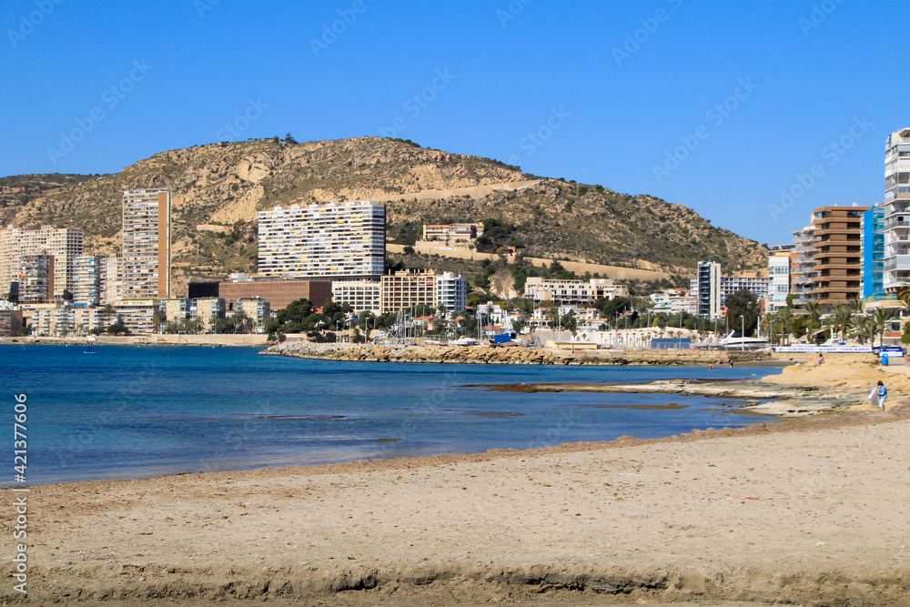 Beautiful view of Almadraba beach in Alicante