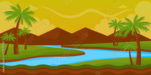  A night background flat illustration  premium download  