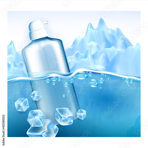 Facial Cleanser Micellar Water Promo Banner Vector
