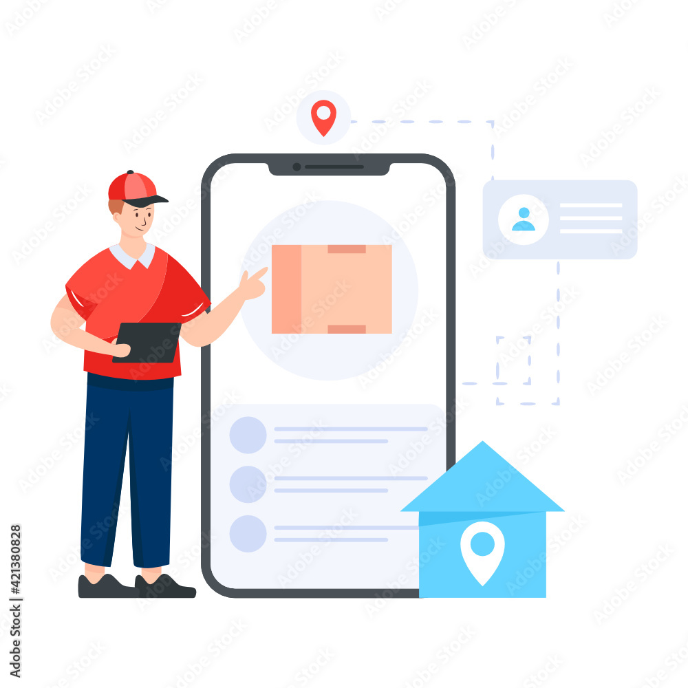 delivery flat illustration vector, smart shipment
delivery flat illustration vector, smart shipment