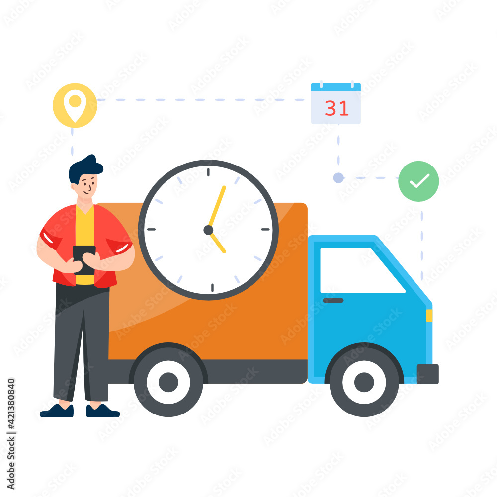 Flat illustration vector of shipment tracking
Flat illustration vector of shipment tracking
