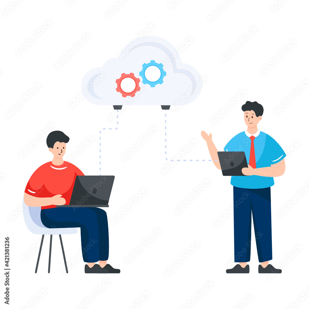 A creative design vector of cloud developer
A creative design vector of cloud developer