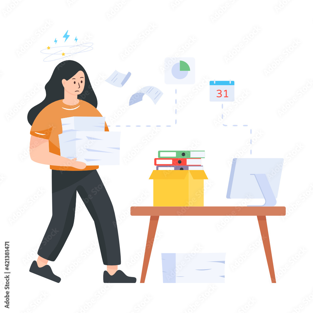 Workload in flat editable illustration design
Workload in flat editable illustration design