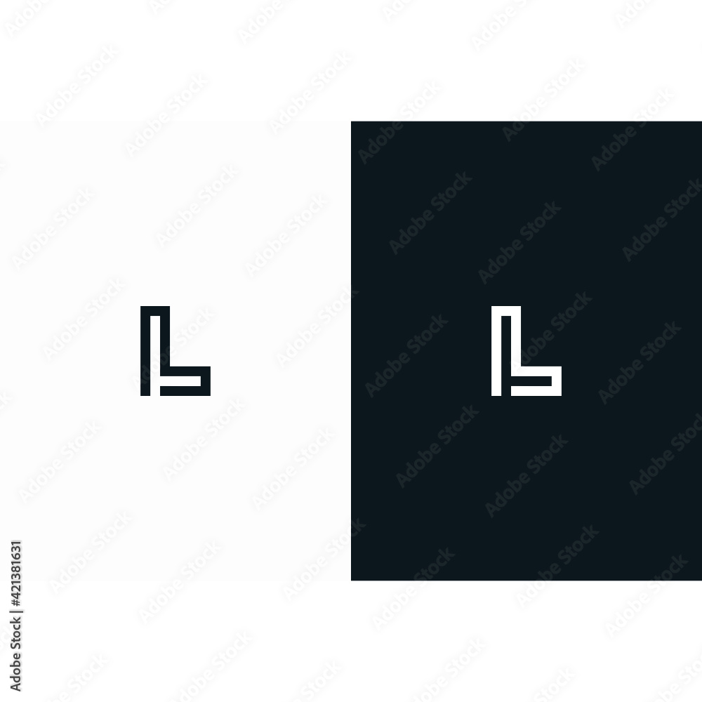 Fototapeta premium Letter L logo initial