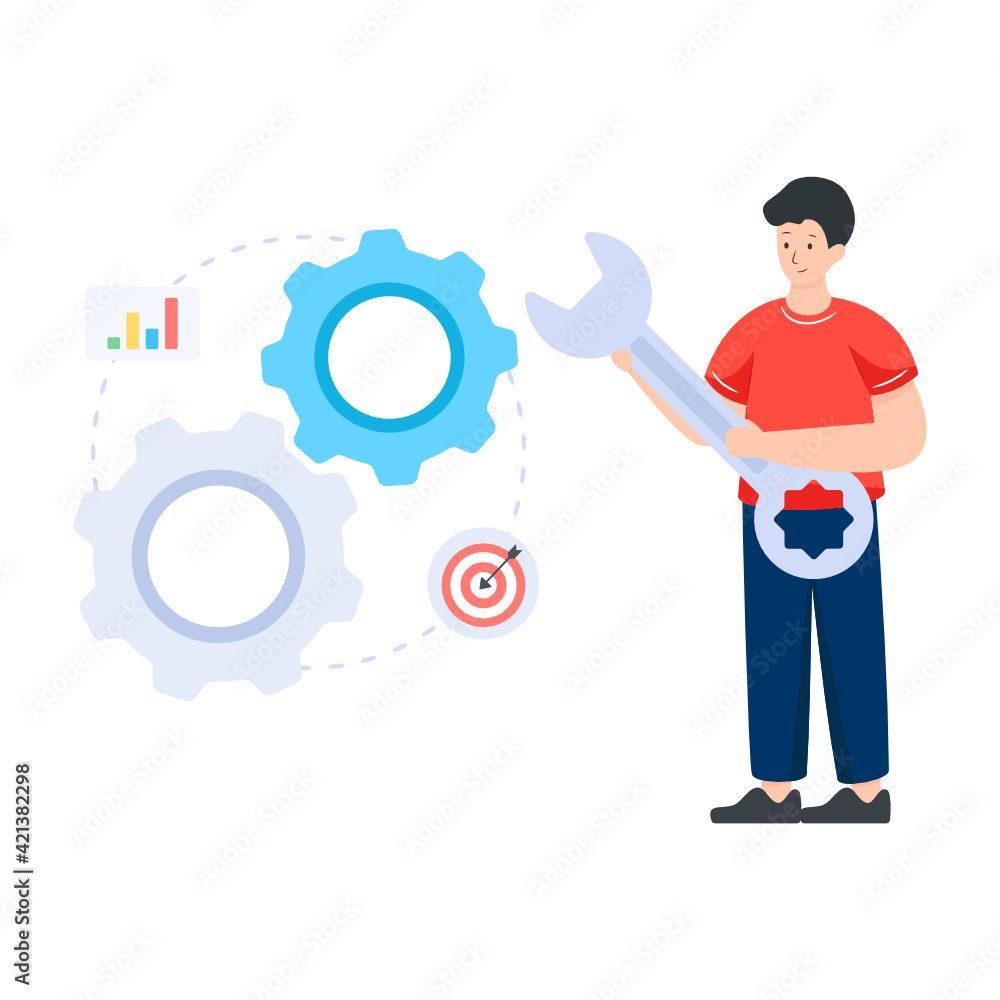 
Design of target audience in flat editable style 

