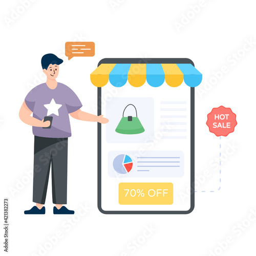 
A subscription illustration in flat vector 

