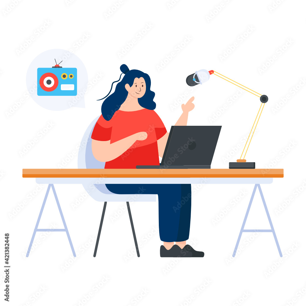 Fototapeta premium A flat editable illustration of reputation management