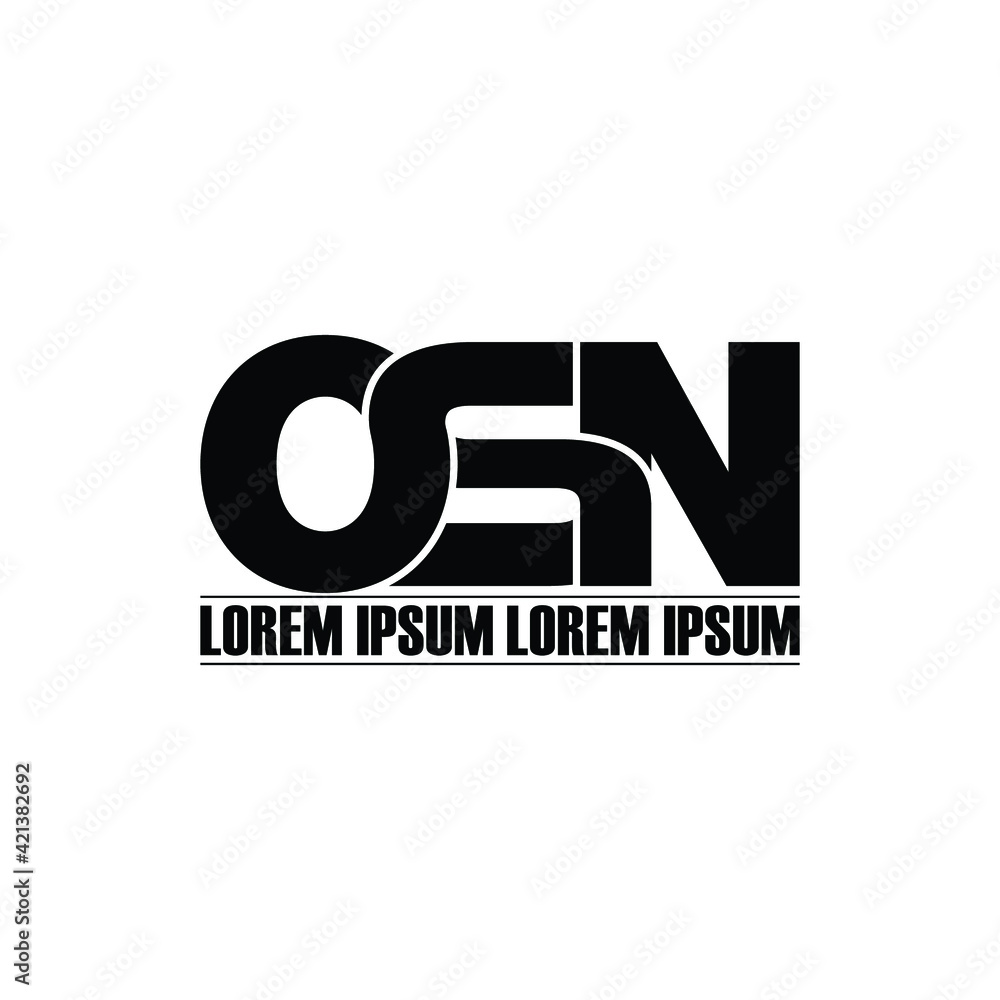 OSN letter monogram logo design vector OSN letter monogram logo design vector