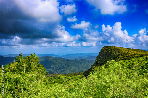 landscape with blue sky