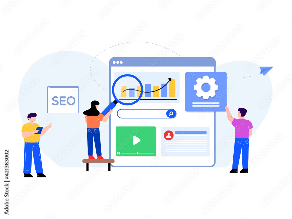 A flat illustration of web ad in modern style
A flat illustration of web ad in modern style