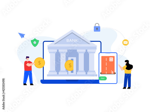 
Flat illustration of banking service, editable vector 

