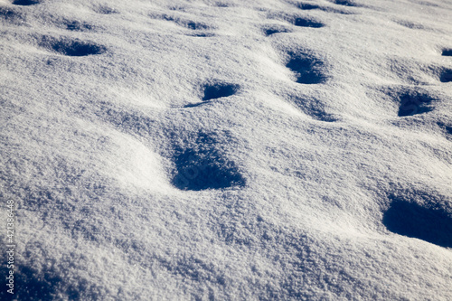 large snow drifts